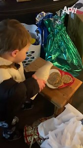 Pre-dunking cookies for Santa is so nice ☺️🎅 #afv #santa #christmaseve | America's Funniest Home Videos