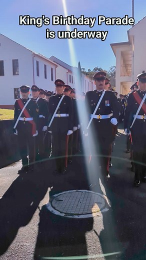 The King's Birthday Parade is underway on the Duntroon Parade Ground. | Royal Military College - Duntroon, Australian Army