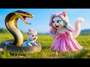 Kitten Attacked by Snake 🐍⚠️ – Mama Cat’s Heroic Rescue 🐾💥 | Cat Story