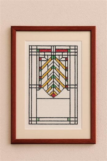 Frank Lloyd Wright Cross Stitch Pattern (18), Modernistic Collection, PDF Pattern - Etsy UK