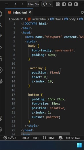 Button Not Clickable? This CSS Bug Is Why 😡 #css #webdev