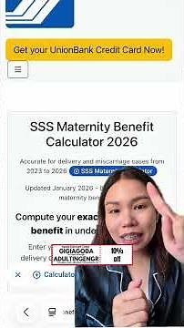How to calculate you SSS maternity benefit the easiest way 🤑