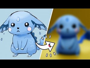2D to 3D! Sculpting Pikachu as a Water Type Pokemon