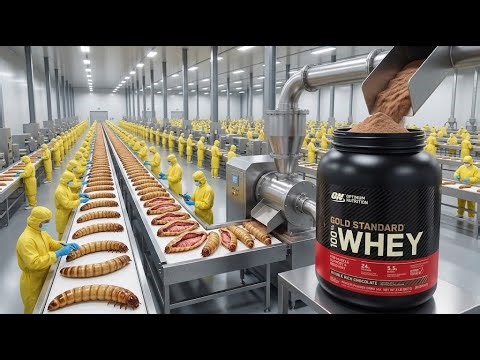 Inside the Largest Factory: How WHEY Protein is Made from Mealworms (Full Process)