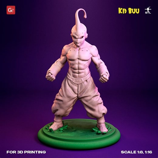Majin Buu, a notable antagonist from the Dragon Ball series, transforms from the chaotic Kid Buu to the powerful Ultimate Buu. Our contributing 3D artist has captured Kid Buu's essence in a figurine perfect for 3D printing. The figure features his aggressive stance, sinister expression, and key attributes like antenna and body pores. This 3D Printing figurine is essential for enthusiasts, highlighting exceptional design and quality: https://www.gambody.com/3d-models/kid-buu-dragon-ball | Gambody