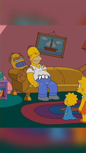 Homer has a new sofa #simpsons #cartoon #funny #shorts #youtubeshorts
