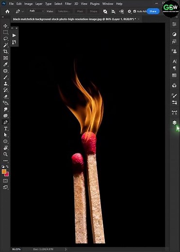 How to Create fire & flame effect in photoshop 2025 | @graphicsdirection