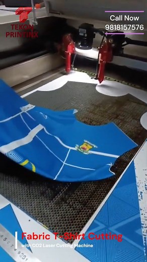 Cutting Fabric T-shirt using Laser Cutter - Fabric Laser Cutting Machine - Laser Engraving on Fabric