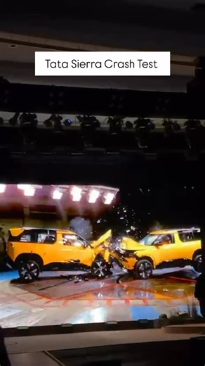 MotorBeam on Instagram: "Tata Motors conducted an internal crash test of the new Sierra. Bharat NCAP rating expected to come out soon. The Sierra will be offered with three engine options - 1.5-litre diesel, 1.5-litre NA petrol and 1.5-litre turbo petrol The compact SUV is AWD-ready"