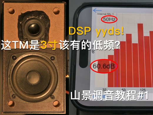 总共成本160的3寸音响50hz也能60db？DIY音响才是真神！包含山景调音教程