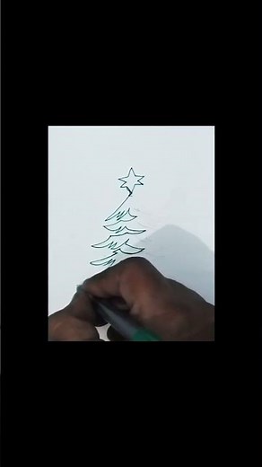 ✏️ Easy Christmas Line Drawing for Beginners 🎄 | Simple Xmas Art Ideas #shorts