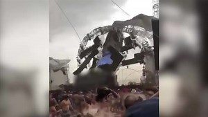 Shocking moment of stage collapses at music festival caught on camera