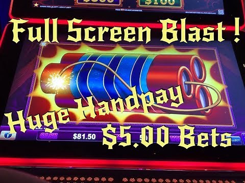 Full Screen - Eureka Reel Blast - HUGE HANDPAY on $5 Bet
