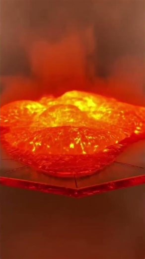 the glass covered by hot lava balls 🥵 #relaxing #shortvideo #satisfyingvideo