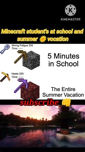 Minecraft student at school 🎒 and summer vacation 😎 #minecraft #memes