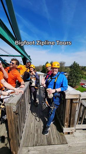 Glide across seven thrilling ziplines surrounded by majestic oaks and Northwood pines at Bigfoot Zipline Tours. Test your adventurous spirit on this two-and-a-half-hour journey as you soar over land, water, and treetops. | Wisconsin Dells Visitor & Convention Bureau