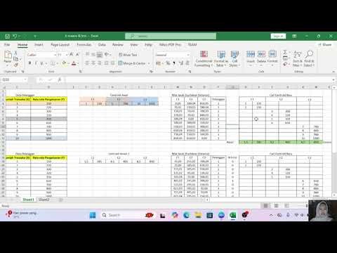 Perhitungan Metode Clustering dengan algoritma K-Means menggunakan Excel & Rapid