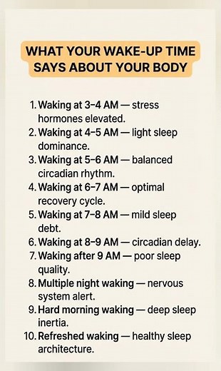 WHAT YOUR WAKE-UP TIME SAYS ABOUT YOUR BODY #wakeupscience #sleepcycle #circadianrhythm