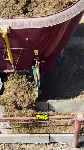 This vertical feed mixer blends hay, silage, and grains into a perfect mix. #SmartFarming #CattleFeed #FarmLife | Factory Monster
