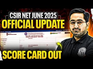 CSIR NET June 2025 Score Card Released | CSIR NET Result Out | CSIR NET June 2025 Score Card