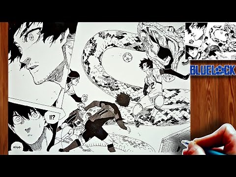 Manga Drawing Aiku Snake Defense, Head Block | Blue Lock | ブルーロック | Step-by-Step Process