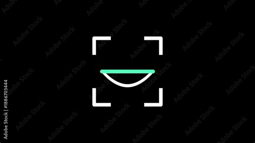 A visual displays a detailed eye icon being analyzed by a scanning beam to symbolize iris recognition or secure optical authentication technologies.
