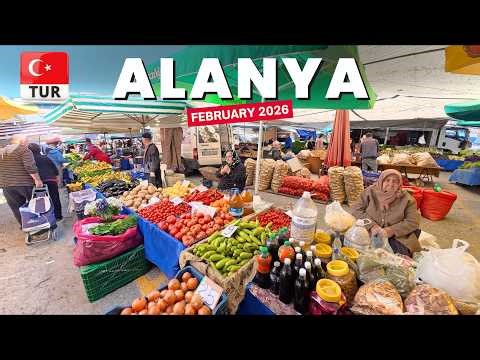 Alanya Mahmutlar Saturday Market | Antalya Turkiye | February 2026 [4K HD]