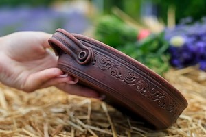 Handmade Terracotta Baking Dish – Rustic Ukrainian Oven Plate - Etsy