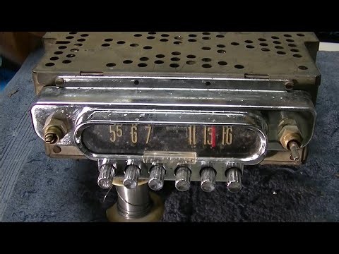 1950 Ford Zenith AM Tube 6 Volt Car Radio Repair Diagnosis With RISION AG01 Thermal Imager TEST
