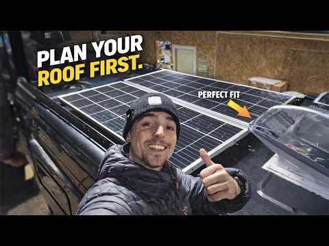 Solar Install Day & Roof Layout Decisions | MWB VW Crafter Campervan Build | Week 48