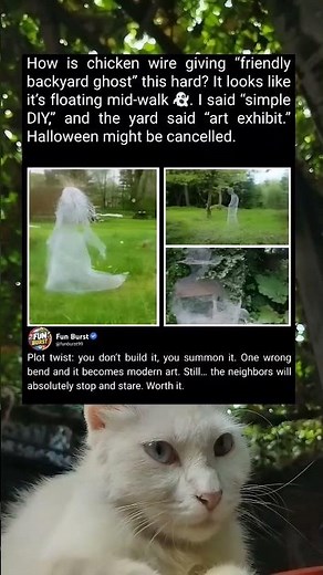 DIY Chicken Wire “Ghost” Yard Decor Looks Surprisingly Real