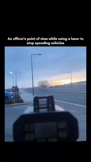 _dailydrive._ on Instagram: "🚨 Ever wondered what it looks like through an officer’s eyes when they catch speeding drivers in real time? This is the POV of a traffic officer using a laser speed gun—a tool so precise it can lock onto a single vehicle from hundreds of feet away. With just a quick aim and trigger pull, the laser instantly calculates a car’s speed, giving officers undeniable proof of who’s breaking the law. Drivers often don’t realize how accurate this tech is until those flashing 