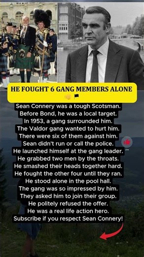 The street fight of Sean Connery👊🏴 #Shorts #movie #respect #news #kindness #truestory