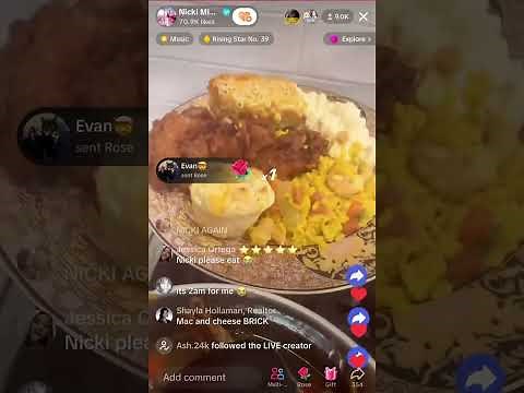Nicki Minaj Thanksgiving dinner tiktok live