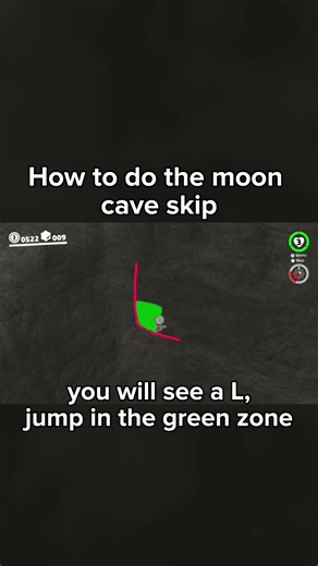 How to do the moon cave skip in Super Mario Odyssey #shorts #nintendo #mario
