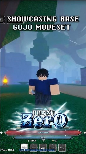 Showcasing Base Gojo's Moveset | Jujutsu Zero | #roblox #jujutsuzero #gojo