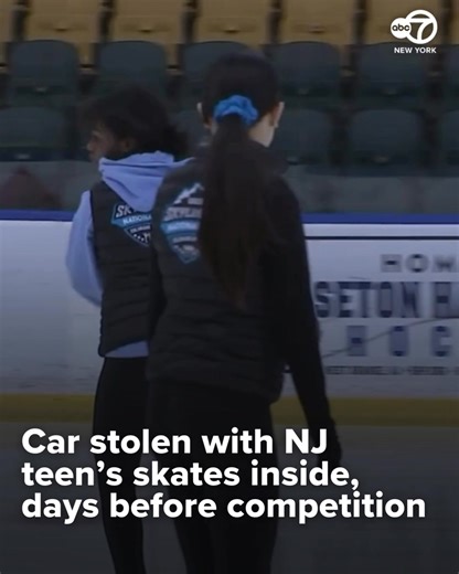 A family in New Jersey is speaking out after their car, which had priceless personal belongings inside, was stolen from their driveway. https://abc7ny.com/post/family-speaks-car-daughters-ice-skates-inside-stolen-days-before-competition-bloomfield-nj/18398866/ | ABC7NY