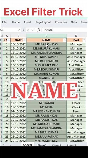 Smart Data Filtering in Excel | Boost Your Productivity #excel #exceltricks #exceltips #shorts