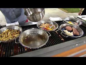 CooksEssentials 12" Round Stainless Steel BBQ Skillet w/ Insert on QVC