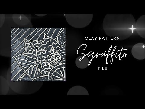 Clay Sgraffito Pattern Tile