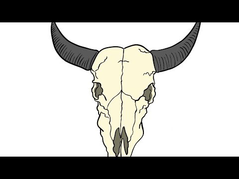 How to Draw COW SKULL | SIMPLE DRAWING