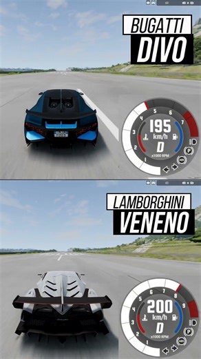🔥 Bugatti Divo vs Lamborghini Veneno 🔥 #carcomparison #beamngdrive