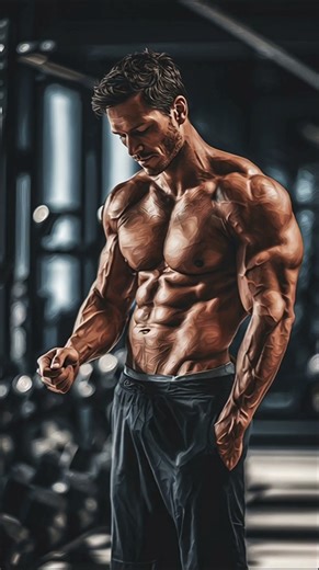 Beautiful physique Handsome man workout at gym 💪 Aesthetic Fascinating Fitness video.