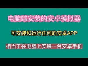 电脑端安装的安卓模拟器，可安装和运行任何安卓APP，相当于在电脑上安装一台安卓手机