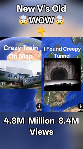 🤯😶‍🌫️WOW Two Amazing New V's Old Top Secret on google map🗺️#shots #reel #trending #viral #map