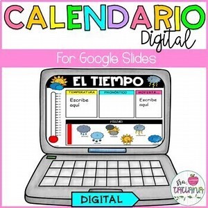 Spanish Digital Morning Calendar | Calendario Digital en Google Slides