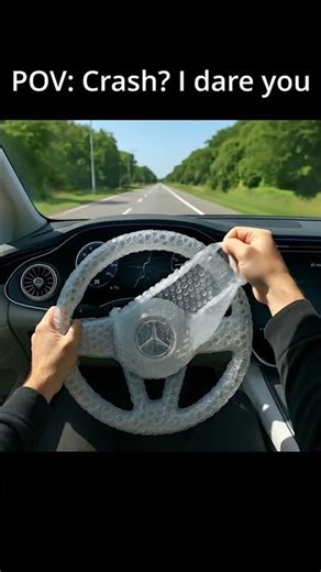 Can a BUBBLE WRAP Mercedes Steering Wheel Survive? (POV)