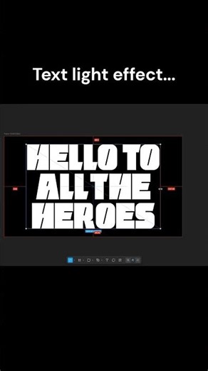 Text light effect on a UI animation in figma