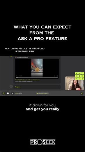 Proseek on Instagram: "One of the biggest things that separates Pro Seek apart is our Ask a Pro Feature. This feature connects amateurs with real questions to actual pro coaches who have the experience and the answers to back it up. This clip is just a small snippet from an 8 minute response from IFBB Bikini Pro @nicolette_ifbbpro breaking things down with clarity, context, and real world application. This is what guidance is supposed to look like. No guessing. No misinformation. Just direct acc