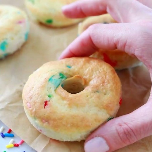 Air Fryer Funfetti Cake Mix Donuts
